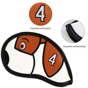 Juego de Fundas para Palos de Golf Impermeables Estilo Dibujos Animados con Cubiertas de Cuero PU Personalizables para Hierros, Madera y Putter - Product Image 4