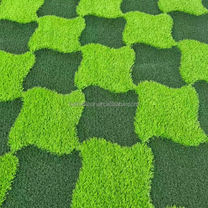 Không thấm nước 25 mét 3D Patterned UV kháng PE tổng hợp Turf <span class=keywords><strong>Mat</strong></span> màu xanh lá cây cỏ nhân tạo thảm cho vườn ngoài trời - Product Image 3