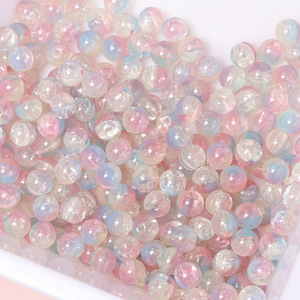 Nouvelles perles rondes en verre glacé artisanal <span class=keywords><strong>de</strong></span> 10 mm, trois couleurs, effet craquelé, pour la fabrication <span class=keywords><strong>de</strong></span> bijoux DIY, bracelets, accessoires, colliers - Product Image 6