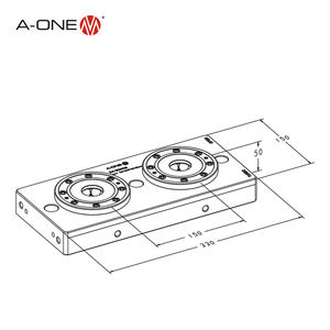 A-ONE <span class=keywords><strong>AMF</strong></span> <span class=keywords><strong>Zero</strong></span> <span class=keywords><strong>Point</strong></span> système de serrage 2 centres mandrin pneumatique pour l'usinage CNC 3A-110008 - Product Image 2