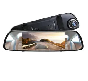 سعر المصنع 7.0 بوصة شاشة 1080p جهاز تسجيل فيديو رقمي للسيارات عدسة مزدوجة الرؤية الخلفية كاميرا في مرآة السيّارة مرآة داش كاميرا صندوق أسود للسيارة