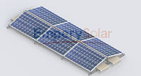 Système de montage lesté EmperySolar pour toit plat en alliage d'aluminium, support triangulaire, angle réglable, garantie de plus de 20 ans