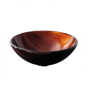 Vasque en verre ronde de 420 mm de diamètre, finition brillante, pour salle de bain - Product Image 1