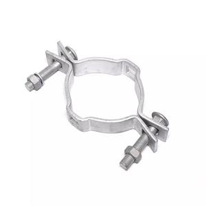 Bande de serrage double offset Quan Pham 6 pouces - 6-5/8 pouces, galvanisée à chaud, ASTM A-153, haute qualité, pour la fixation de demi-bandes. - Product Image 1