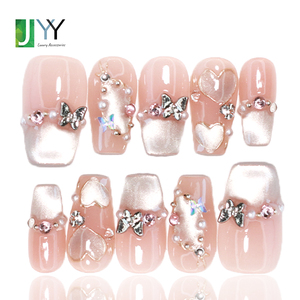 <span class=keywords><strong>Unghie</strong></span> Finte Premium in Acrilico Fatte a Mano con Charm, Design 3D Spessi, Punte per Nail Art, <span class=keywords><strong>Unghie</strong></span> Artificiali Eleganti all'Ingrosso per Donne - Product Image 1