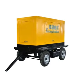 Vlais generator diesel mobil, mesin trailer portabel tipe 110v/220v/380v 3 fase 50hz/60hz