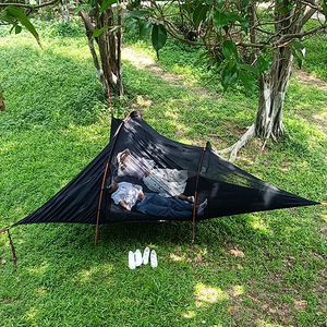 Camping <strong>Aerial</strong> Multi-person Large Hammock Folding <strong>Portable</strong> Mesh Netting Outdoor Fly Tent Family Hammock Triangle Tree Tent - Product Image 2