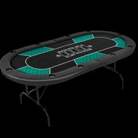 Table de poker Texas Hold'em pliable de luxe moderne avec design ovale pour la salle de jeux et les cartes, jetons en céramique