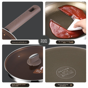 Poêle à frire et à sauter antiadhésive pour la maison, poêle plate pour œufs et steaks, compatible avec les cuisinières à gaz - Product Image 5
