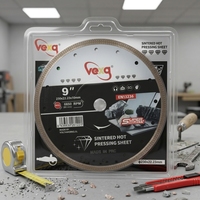 Lame de scie circulaire diamantée pour coupe-carreaux, lame de scie diamantée turbo pressée à chaud avec maille diamantée, vente en gros