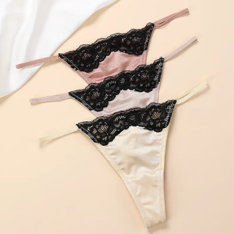 Ladymate – lingerie d'intérieur Sexy en maille transparente pour femmes, culotte à volants, g-string Sexy, string en dentelle