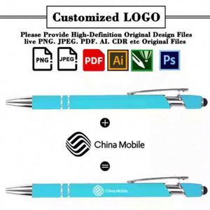 Stylos à bille promotionnels OEM personnalisés en gros, encre noire, surface lisse, avec logo personnalisé pour l'école, le bureau, les cadeaux d'affaires - Product Image 2