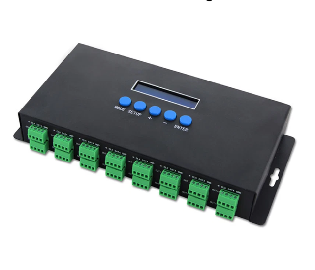 BC-216 Manual Switch CE SPI matrix Light Controller DMX512 Interface Programmable Dmx Led Controlle16 Ports Pixel Controller
