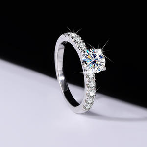 SPJ gioielli 925 <span class=keywords><strong>argento</strong></span> anelli di fidanzamento per le donne <span class=keywords><strong>D</strong></span> VVS Moissanite anello Moissanite gioielli 925 gioielli in <span class=keywords><strong>argento</strong></span> anelli di nozze - Product Image 4