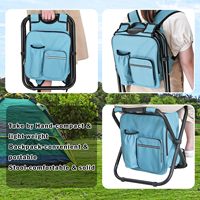 Mochila Nevera Plegable Aislada y Cómoda para Exteriores, Bolsa de Picnic, Silla para Camping y Pesca