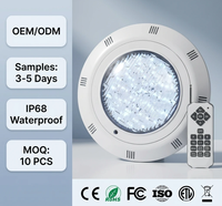Lumière LED murale en PVC pour piscine, grande lumière LED extérieure étanche 12V IP68, télécommande colorée, lumière LED sous-marine pour piscine
