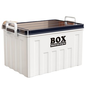 Прочная прямоугольная коробка для хранения с крышкой и ручкой, большой вместимости, современный дизайн, из полипропилена, для закусок, игрушек, одежды, AW20 - Product Image 1