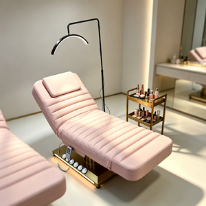 Luxury Electric Facial Bed Height <b>Adjustable</b> Cosmetology Massage <b>Table</b> LED Light Base For Beauty Salon Spa Tattoo Eyelash - Product Image 6