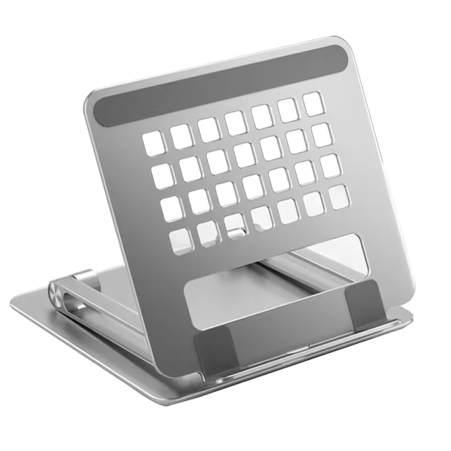 Android Universal Aluminum Alloy Silver Adjustable Height 360-Degree Rotate Tablet Floor Stand Mobile Phone & iPad Holder H02