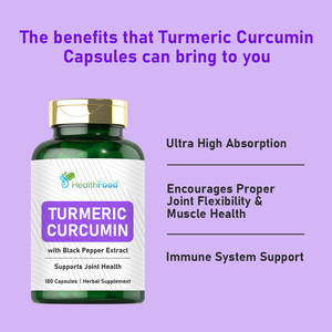 Cápsulas de Cúrcuma y Curcumina OEM ODM con Extracto de Pimienta Negra, Naturales para Adultos, Promueven la Flexibilidad Articular, la Salud Muscular y el Sistema Inmunológico - Product Image 2