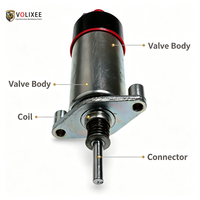 155-4653 Solenoid Pemutus Bahan Bakar Kompatibel dengan Excavator Caterpillar 330 E330B E330C Katup Pemutus Diesel
