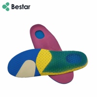 Semelles de sport en EVA respirantes, confortables, avec gel rafraîchissant pour le talon et le pied, bonne absorption des chocs, soulagement de la douleur au pied