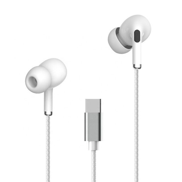 Konfulon Type C Wired Earphones With MIC Noise Cancelling Game Headphones Usb-C Earphone for Iph 15 15pro