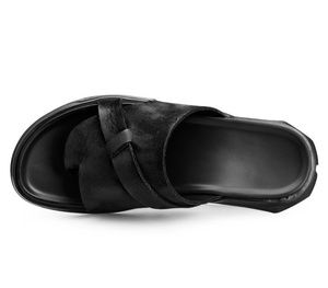 <span class=keywords><strong>Tongs</strong></span> d'été tendance en cuir véritable, style rétro, respirantes, décontractées, antidérapantes pour hommes - Product Image 3
