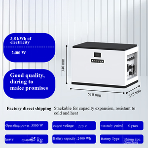 Home Energy Storage Battery System 3.8KWH All-In-One LiFePO4 Lithium Solar Stackable 6000 Cycles IP65 Protection - Product Image 2