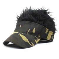 En gros Hommes À La Mode Camo Réglable Pare-Soleil Cap Logo Personnalisé Broderie Haute À Pointes Perruque Cheveux Chapeaux D'affaires Argyle Fruit