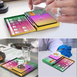 200/300g एक्स 0.01g डिजिटल ग्राम जेब पैमाने अद्वितीय रंगीन डिजाइन के साथ जड़ी बूटी पाउडर सिक्के गहने पैमाने 6 इकाइयों बैटरी शामिल - Product Image 3