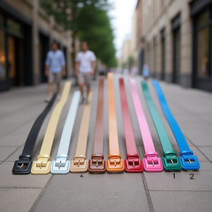 Cinturón de PU con hebilla cuadrada de 4 cm de la marca Z para mujeres y hombres, accesorio de moda. - Product Image 2