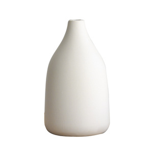 Vase en céramique minimaliste Xin Xinyi, poterie blanche, art moderne, décoration, cadeau de mariage, non verni, DIY, vase à fleurs, style nordique - Product Image 5