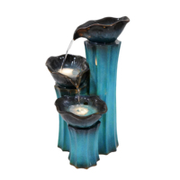 Bien conçu cour Art décor intérieur cascades grande cascade décorative mur pierre fontaine d'eau