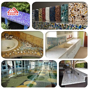 Cristaux colorés lisses et polis pour la décoration d'aquarium, paysage de bassin à poissons, artisanat DIY, verre concassé - Product Image 5