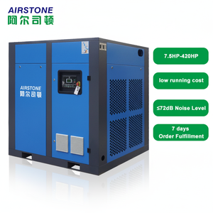 แอร์สโตน45KW 55KW เครื่องอัดอากาศแบบสกรู3เฟส380โวลต์7-12bar 90KW 5KW อุตสาหกรรม - Product Image 1