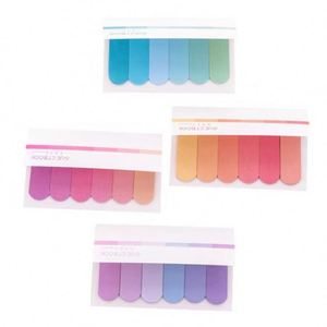 Morandi Six Gradual Change Self-Adhesive Custom Size Message Notes <b>Memo</b> <b>Pads</b> School Gift Portable Learning Office - Product Image 1
