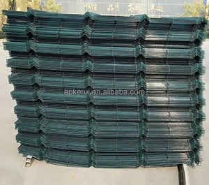 Panneaux de clôture en treillis métallique 3D de rambarde de colonne de pêche directe d'usine Matériau du cadre en PVC Clôture à pression chimique Portes en treillis - Product Image 5