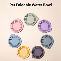 Bol pliable pour animaux de compagnie en silicone de qualité alimentaire, bol à eau portable pour chien pour les voyages en plein air, bol à eau pliable pour animaux de compagnie