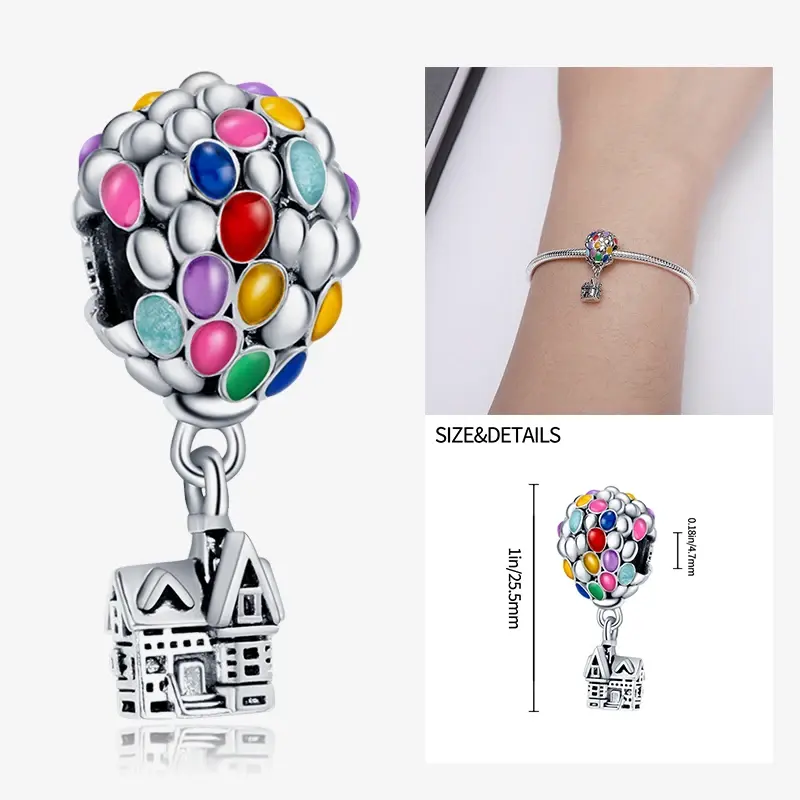 Fit Original Pandora Bracelet Perle Pour Les Femmes DIY Mode Ballon À Air Chaud Charme Perles 925 En Argent Sterling Charme Jewelry2024 Chaud