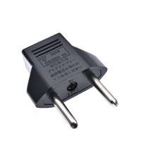 Adaptador de Corriente Universal de EE. UU. a Europa, Enchufe de Viaje de EE. UU. a Europa, Convertidor de Enchufe de Pared con 2 Pines Redondos de Entrada
