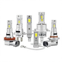 Phare LED 12V 6000K à brancher, mini ampoule H7 pour feux de croisement, projecteur H11 et combo H4 feux de route/croisement 2500LM, ajustement universel