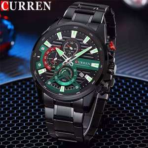 Relojes CURREN 8415 para Hombre, Originales, Cronógrafo, Relojes de Lujo con Correa de Acero Inoxidable, Fecha, Relojes de Pulsera de Cuarzo para Hombre - Product Image 2