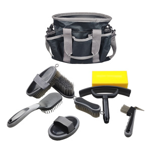 Kit de toilettage pour chevaux pour produits de soins pour chevaux Ensemble de brosses pour le nettoyage quotidien de l'équipement d'équitation <span class=keywords><strong>Brosse</strong></span> à épousseter Sac fourre-tout - Product Image 4