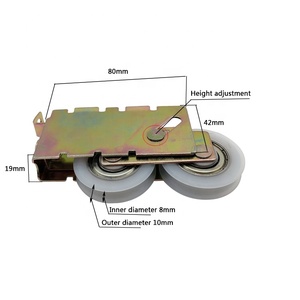 Có thể điều chỉnh nhôm trượt cửa sổ bánh xe con lăn trơn trượt chống mài mòn dễ dàng thay thế phần cứng cho cửa sổ trượt - Product Image 2