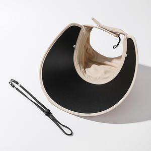 Vacances coréennes <span class=keywords><strong>vent</strong></span> augmenter visière crème solaire glace soie épissage paille vide chapeau haut de forme décontracté chapeau de soleil - Product Image 6