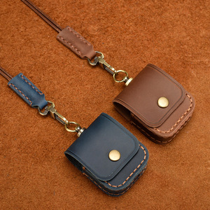 <strong>Crazy</strong> Horse Genuine Leather Case for Apple AirPods Pro Vintage Style Open Closure Wireless <strong>Earphone</strong> Cover - Product Image 2