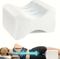 Coussin de genou en mousse à mémoire de forme avec tissu tissé pour soulager la douleur sciatique, idéal pour le repos au lit et le sommeil, avec massage magnétique pour une utilisation au lit