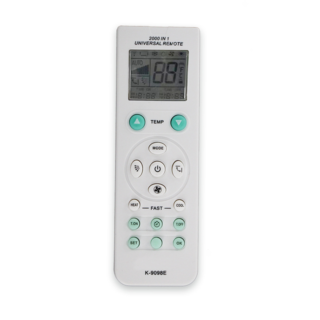 Universal AC Remote Control for 2000 in 1 K-9098E Infrared A/C Digital LCD Remote Control Simple Setup with Fixed Code ES-AC128