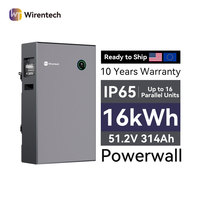 Batterie de stockage solaire haute tension 16 kWh 51,2 V conçue avec un BMS intelligent intégré et un écran tactile LCD interactif pour kit de panneaux solaires